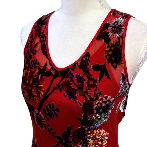 Johnny Was Bias Dress Bobcat Forest Silk Blend Red Floral Maxi SZ XS $575 NWT - Picture 8 of 16